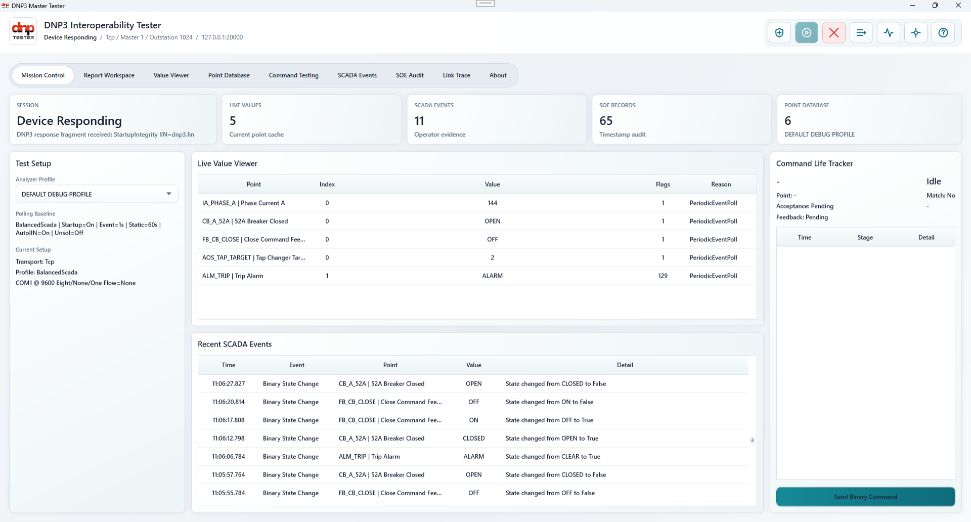 Mission Control dashboard screenshot