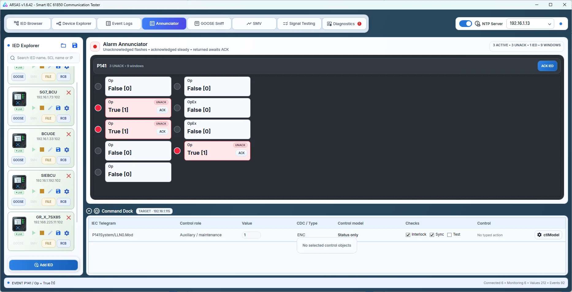 ARSAS v1.6.42 Alarm Annunciator Windows screenshot