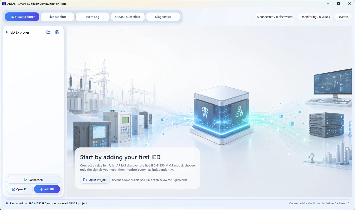 ARSAS connected simultaneously to multiple IEC 61850 IEDs