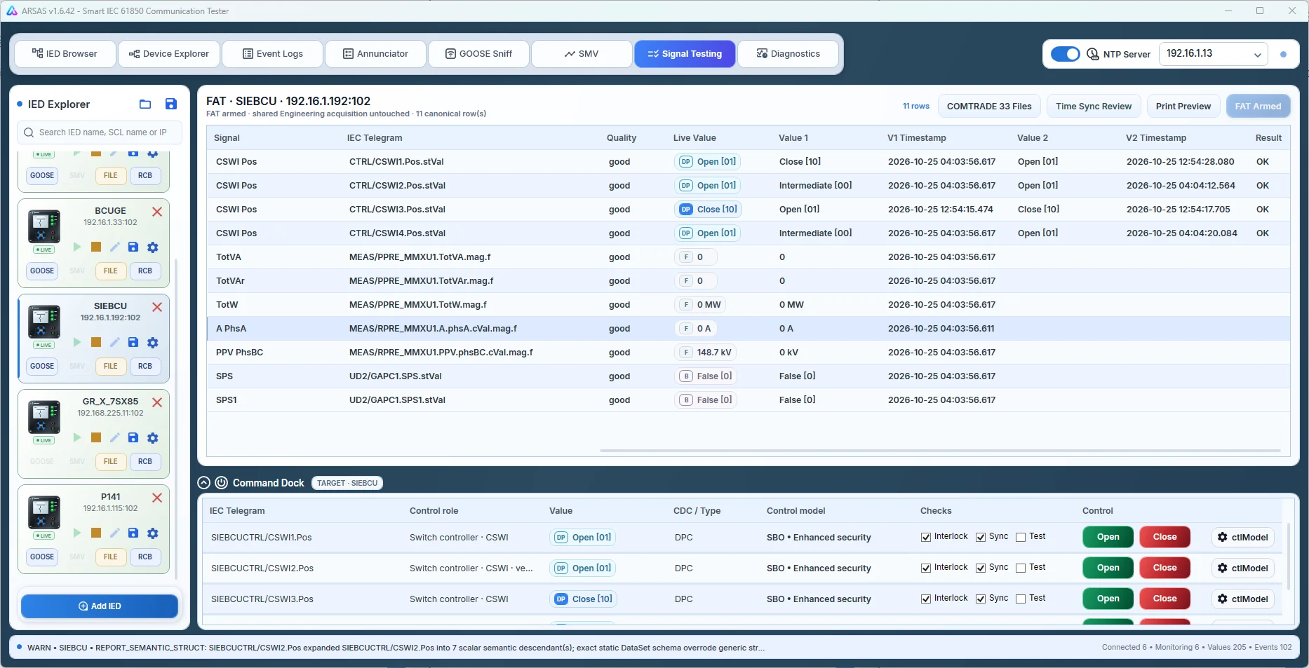 ARSAS v1.6.42 Signal Testing / FAT Windows screenshot